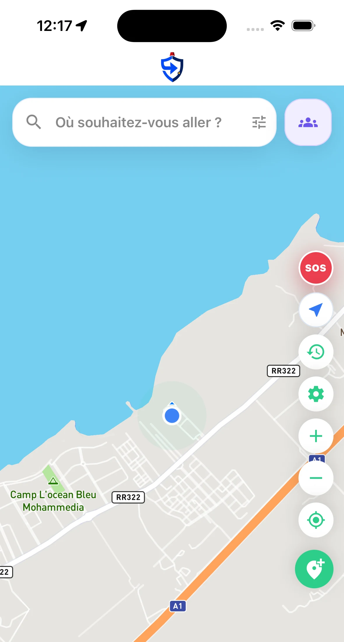 Carte réelle de TreekSalama avec recherche, convoi et commandes rapides